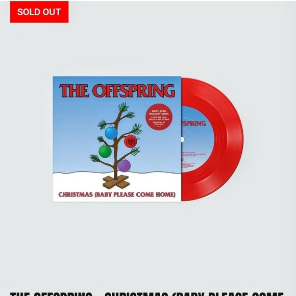 The Offspring Christmas (Baby Please Come Home) 7” Record ~ Red w/Etching ~ New! - Picture 3 of 3